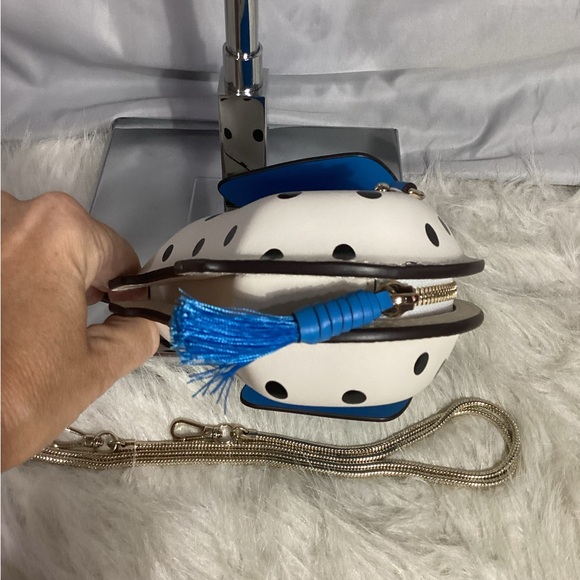 Kate Spade Tiny Cabana Polka Dot Elephant Leather Crossbody EUC - Picture 9 of 14